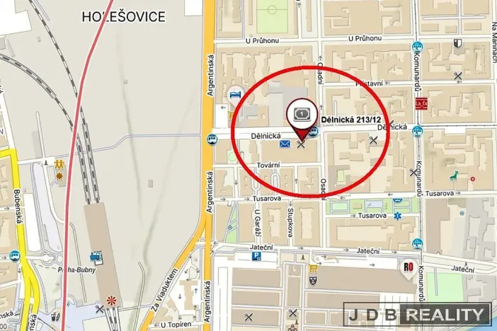 Pronájem kanceláře, Praha - Holešovice, Dělnická, 50 m2