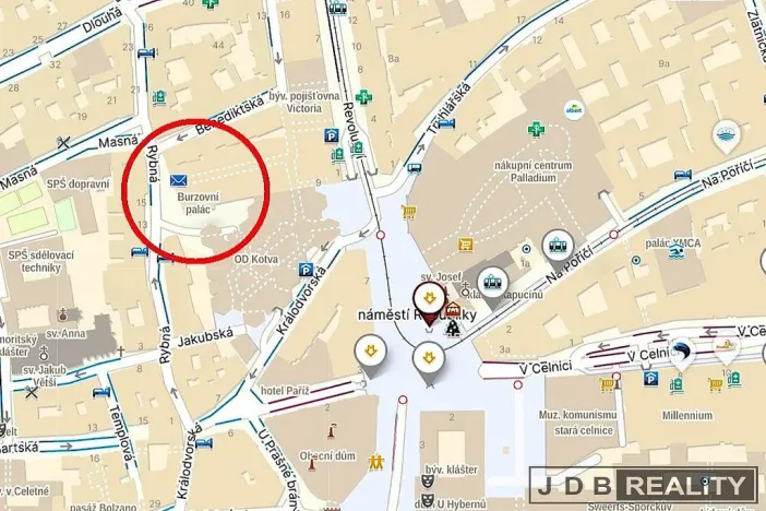 Pronájem kanceláře, Praha - Staré Město, Rybná, 110 m2