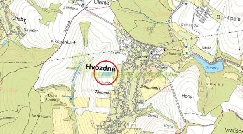 Prodej pole, Hvozdná, 8890 m2