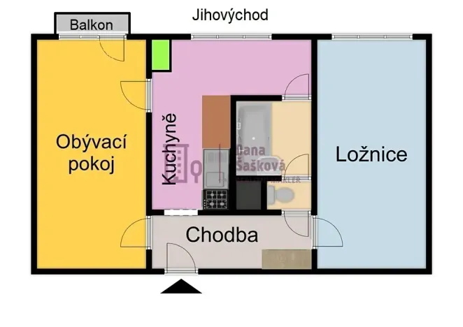 Pronájem bytu 2+1, Jindřichův Hradec, sídliště Vajgar, 62 m2