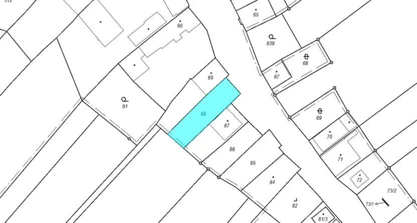 Dražba pozemku, Havraníky, 258 m2