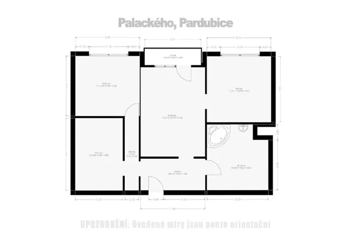 Prodej bytu 3+1, Pardubice, Palackého třída, 71 m2