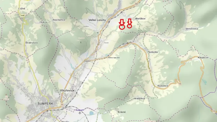 Prodej lesa, Velké Losiny, 7690 m2