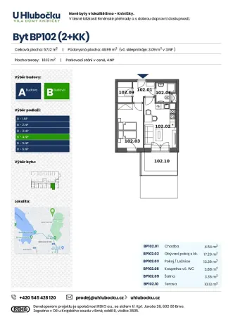 Prodej bytu 2+kk, Brno, Ondrova, 58 m2