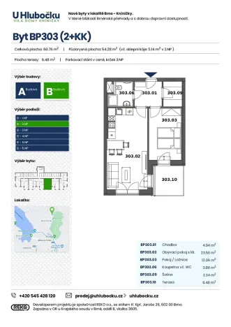 Prodej bytu 2+kk, Brno, Ondrova, 61 m2