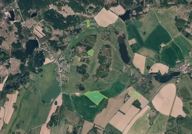 Prodej pole, Řídelov, 64320 m2