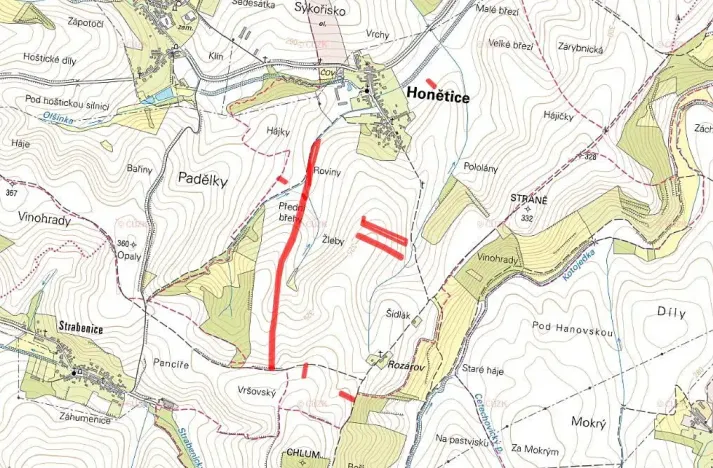 Prodej podílu louky, Honětice, 9179 m2