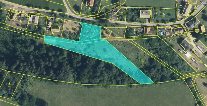 Dražba pozemku pro bydlení, Bušín, 3553 m2