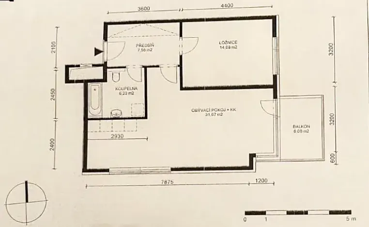 Pronájem bytu 2+kk, Praha - Košíře, Pod Kavalírkou, 65 m2