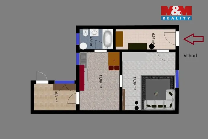 Prodej rodinného domu, Nový Bydžov - Chudonice, Alberto Vojtěcha Friče, 48 m2