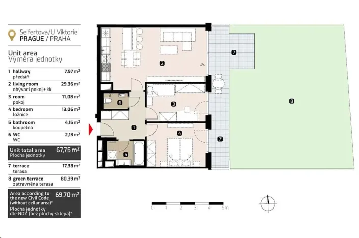 Prodej bytu 3+kk, Praha - Žižkov, U Viktorie, 70 m2