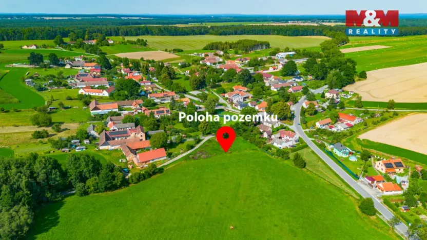 Prodej pozemku pro bydlení, Borovany - Vrcov, 1496 m2