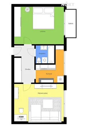 Prodej bytu 2+1, Prachatice, Pivovarská, 62 m2