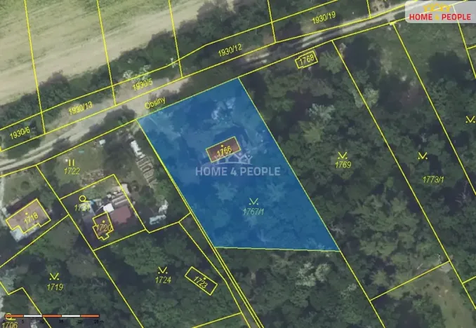 Prodej podílu pozemku, Praha - Lipence, 1285 m2