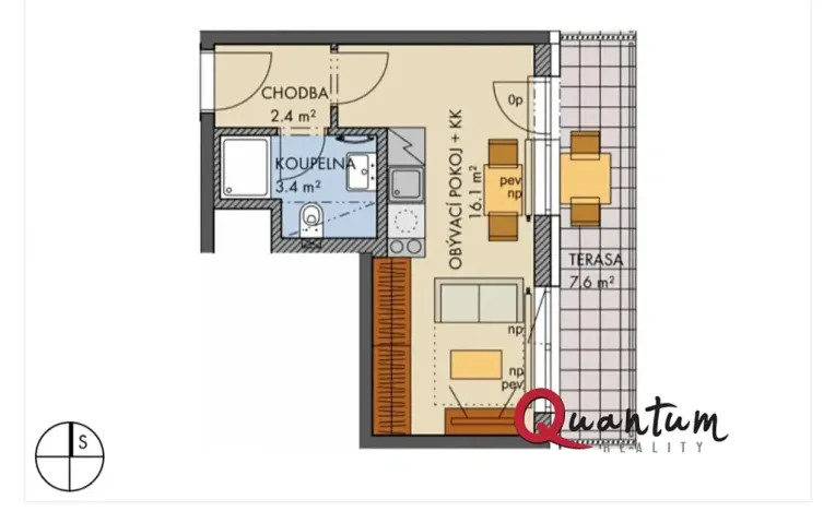 Pronájem bytu 1+kk, Praha - Hlubočepy, Ondrákové, 23 m2