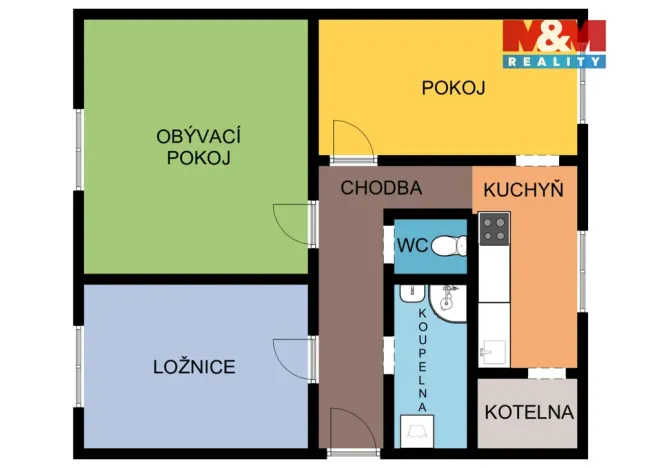 Prodej bytu 3+1, Čistá, 70 m2