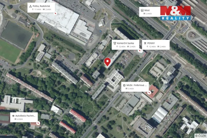 Pronájem bytu 1+kk, Most, K. H. Máchy, 34 m2