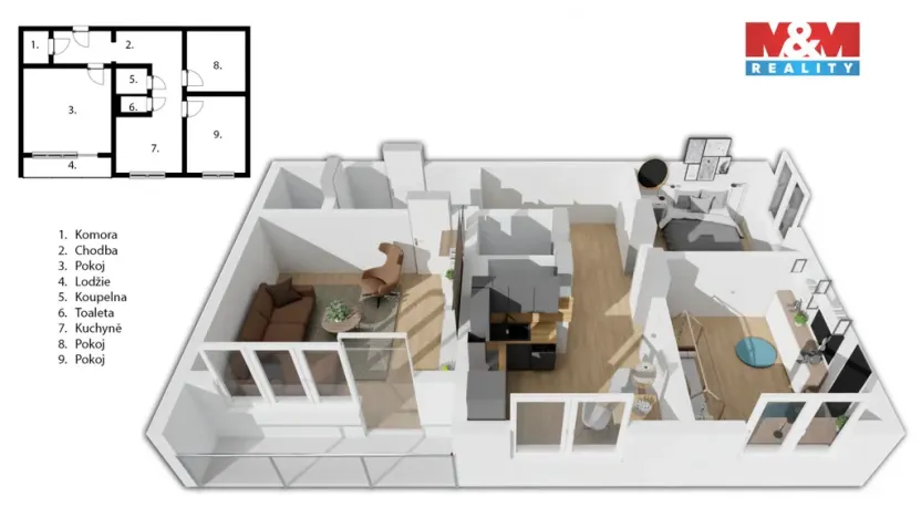 Prodej bytu 3+1, Orlová, F. S. Tůmy, 63 m2