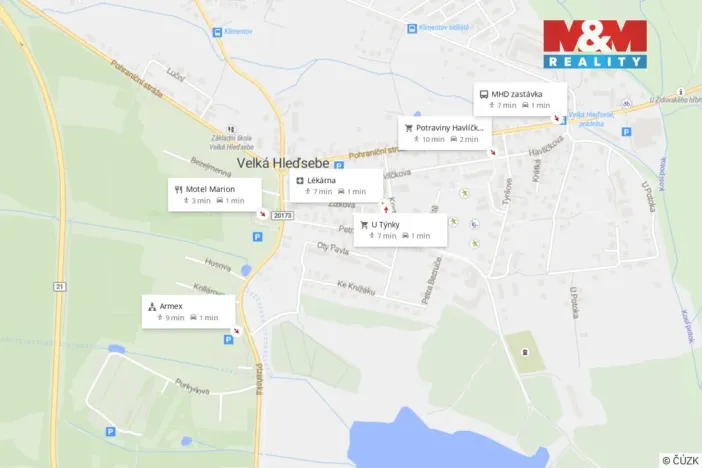 Pronájem bytu 2+1, Velká Hleďsebe, 43 m2