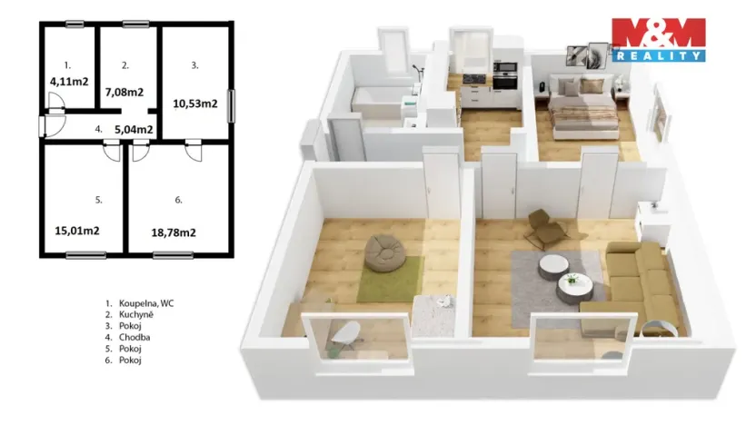 Prodej bytu 3+1, Liberec - Liberec XI-Růžodol I, Ostašovská, 71 m2