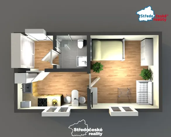 Prodej bytu 1+1, Mšené-lázně, Mládežnická, 33 m2