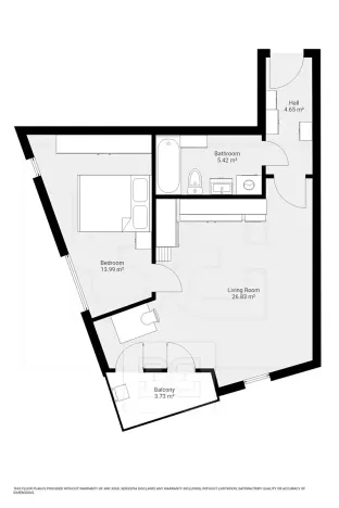 Pronájem bytu 2+kk, Praha - Modřany, Komořanská, 52 m2