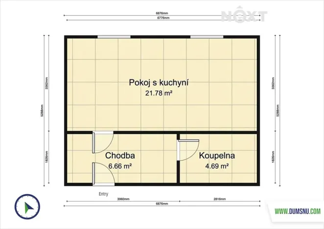 Prodej bytu 1+kk, Šumperk, Polská, 37 m2