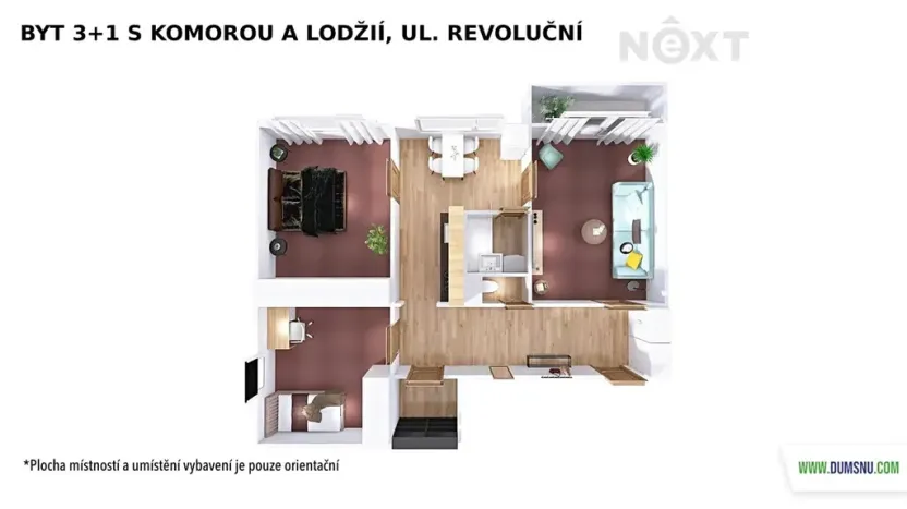 Pronájem bytu 3+1, Šumperk, Revoluční, 75 m2