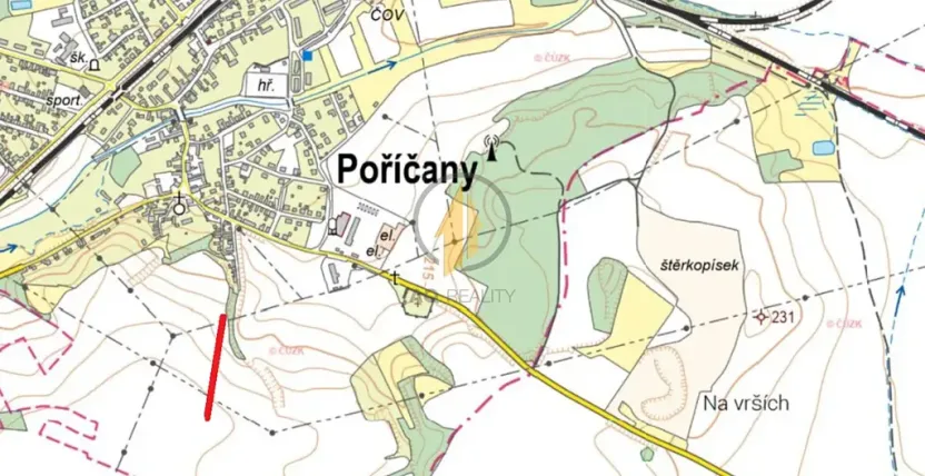 Prodej pole, Poříčany, 2796 m2