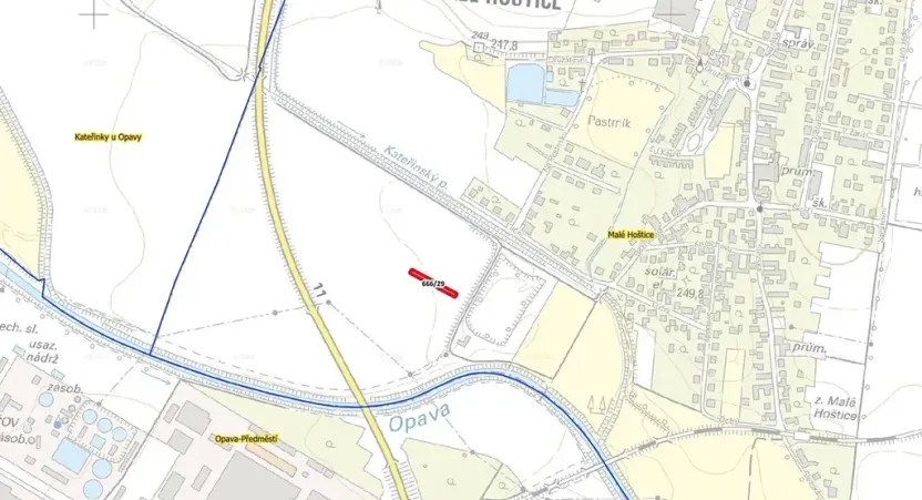 Prodej pole, Opava, 639 m2