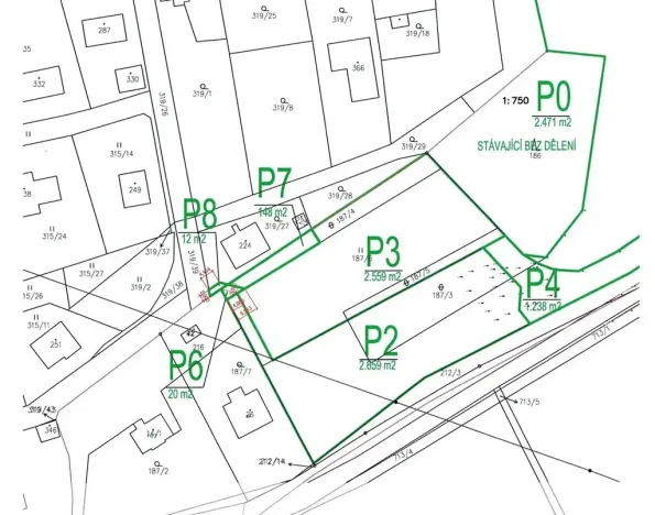 Prodej pozemku pro bydlení, Vysoký Chlumec, 2553 m2