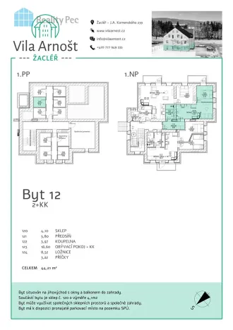 Prodej bytu 2+kk, Žacléř, J. A. Komenského, 41 m2