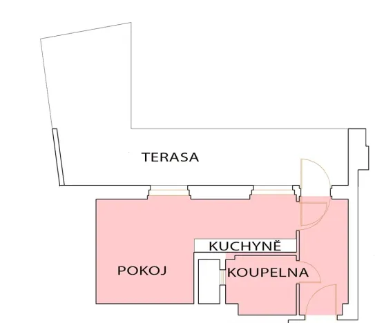 Pronájem bytu 1+kk, Praha - Nové Město, Biskupský dvůr, 27 m2