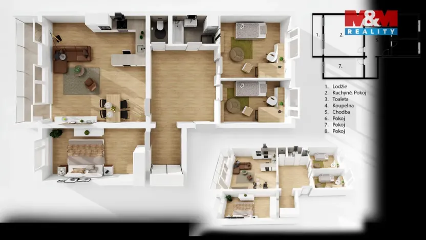 Prodej bytu 4+kk, Praha - Stodůlky, Píškova, 86 m2