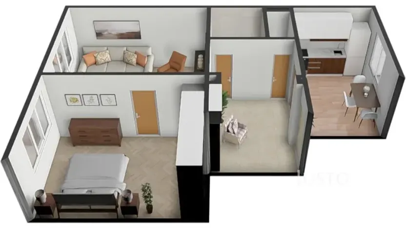 Prodej bytu 2+1, Písek, Šafaříkova, 52 m2