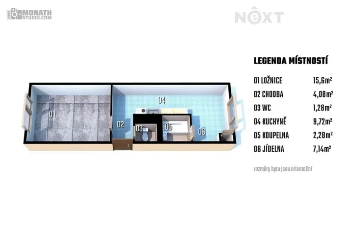 Prodej bytu 1+1, Brno, Laštůvkova, 38 m2