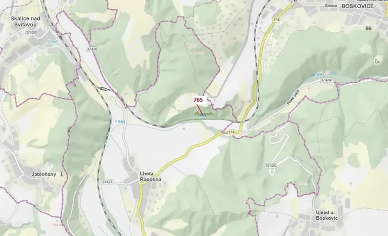 Dražba lesa, Lhota Rapotina, 1793 m2