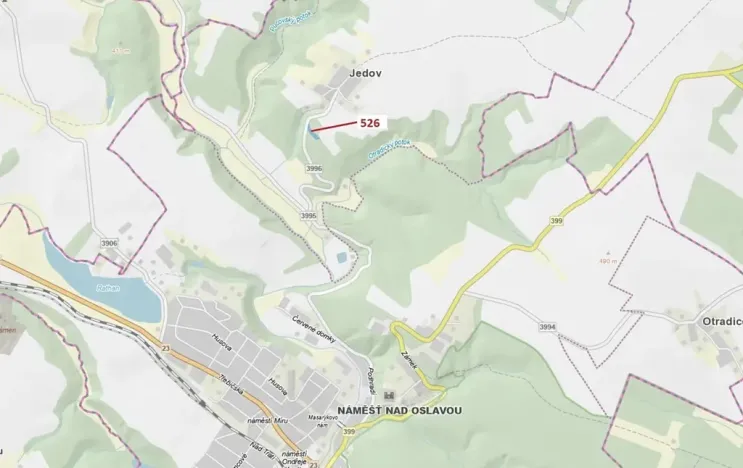 Dražba lesa, Náměšť nad Oslavou, 1796 m2