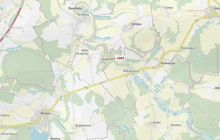 Dražba lesa, Římov, 265 m2