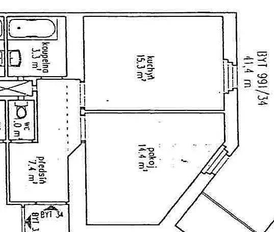 Pronájem bytu 2+kk, Praha - Vršovice, Slovinská, 42 m2