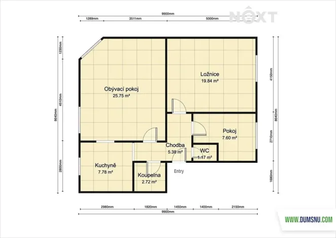 Pronájem bytu 3+1, Šumperk, Vančurova, 71 m2