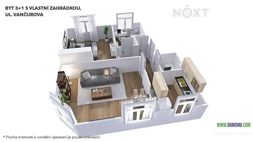 Pronájem bytu 3+1, Šumperk, Vančurova, 71 m2