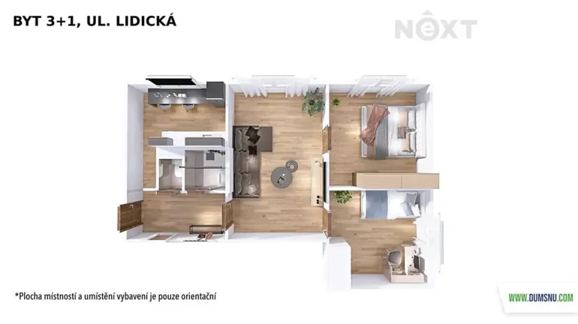 Pronájem bytu 3+1, Šumperk, Lidická, 68 m2