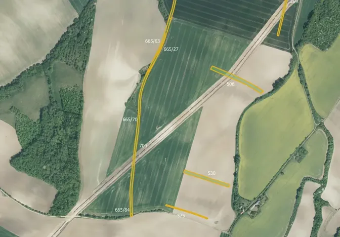 Prodej pole, Honětice, 76559 m2