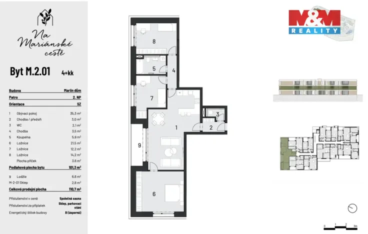 Prodej bytu 4+kk, Brandýs nad Labem-Stará Boleslav, Dřevčická, 101 m2