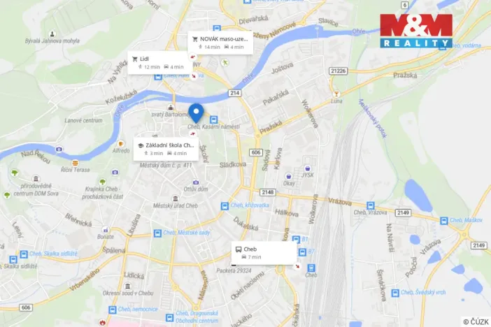 Pronájem bytu 2+1, Cheb, Kasární náměstí, 54 m2