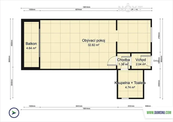 Pronájem bytu 1+1, Šumperk, nám. Jana Zajíce, 45 m2