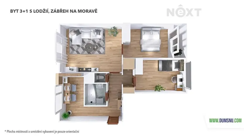 Pronájem bytu 3+1, Zábřeh, Krumpach, 67 m2