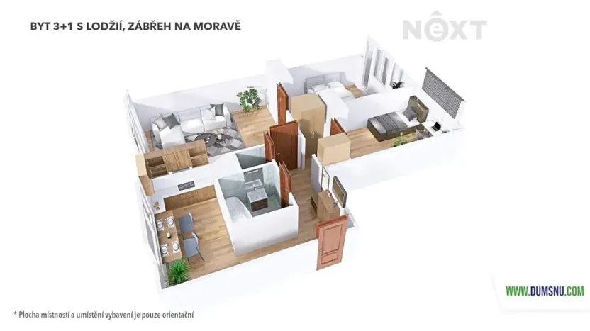 Pronájem bytu 3+1, Zábřeh, Krumpach, 67 m2