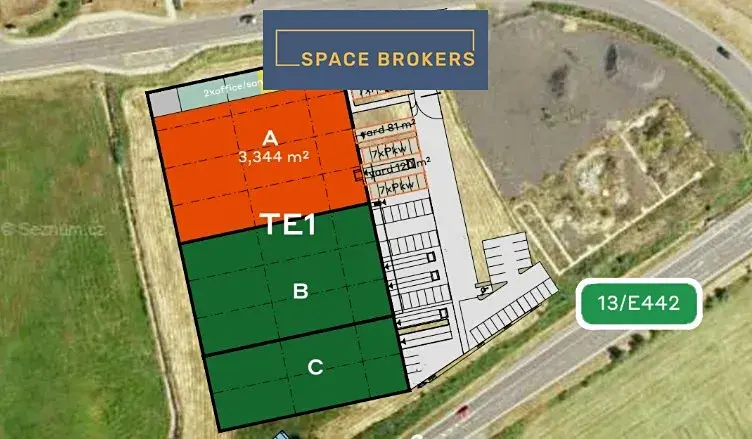 Pronájem skladu, Krupka, Pod Dolní drahou, 2517 m2